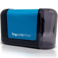 TripWorthy Electric Pencil Sharpener - Battery Operated (No Cord) - Ideal For No. 2 and Colored Pencils (Drawing  Coloring) - Small and Durable - Kid Friendly - Artist  Students  and Professionals - B01DYY7UU6