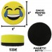 VIZ-PRO Magnetic Smiley Face Circular Whiteboard Eraser/4 Pack of 2 Dry Erase Erasers - B07142X292