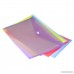 35 Packs Transparent Poly Envelope Bantoye A4 Document Folder with Snap Button Closure 7 Assorted Colors - B07F17YTJS