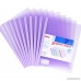 A4 Paper Folder Premium Quality Transparent Folder Colorful Spine Clear Document Folder 10 Pcs - B07DZFPFLD