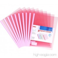 A4 Paper Folder  Premium Quality Transparent Folder Colorful Spine Clear Document Folder 10 Pcs - B07DZFPFLD