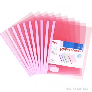 A4 Paper Folder Premium Quality Transparent Folder Colorful Spine Clear Document Folder 10 Pcs - B07DZFPFLD