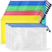 Bantoye 25 Pieces A4 Zipper File Bags  Zippered Waterproof PVC Pouch Plastic Zip Document Filing Folder 5 Colors - B07F18R9GV