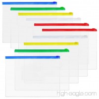 baotongle 50 PCS Clear Color Zip up PVC A4 Paper Document File Bill Zipper Bag Pencil Pouch - B07F6CCNVG