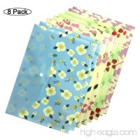 Document folder  Yeebline 8 Pack Poly Envelopes  Floral Printed Waterproof Letter Size Document Organizer Booklet File Paper Folders with Snap Button - B07CYM2PFR
