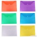 Envelope Folders with Snap Button A4 Size Waterproof Transparent 6 Assorted Colors Premium Quality (24 Pack) - B07D5363GQ