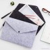 GerTong Wool Felt File Bag Folder Portable Felt Holder Documents Envelope Bag Luxury Office Profile Letter Folder with Hanging Bag Buckle Larger Than A4 Size (Light Grey) - B07F39ZF2V