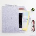 HOBOYER File Holder Portable Felt Expanding Document File Folders Luxury Durable A4 Paper Storage Bag Case for Office School Organizer (Dark Grey) - B07DXQM63P