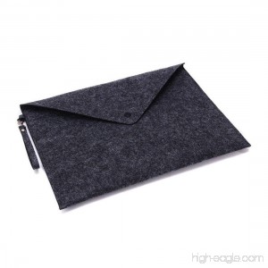 HOBOYER File Holder Portable Felt Expanding Document File Folders Luxury Durable A4 Paper Storage Bag Case for Office School Organizer (Dark Grey) - B07DXQM63P