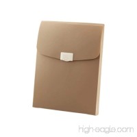 MoYin File Portfolio A4 and Letter Size Files folder-With a click-button for closing-13.4x10.2 （Khaki） - B07D34NPHY