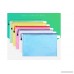 Office supplies file folder plastic folder A4 file bag transparent zipper bag paper yellow green blue pink (8pcs) - B07CL7GF2C
