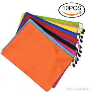 Renashed 10Pcs Waterproof Zipper A4 File Bags Office Document Bags Students Files Category Bag 10 Color - B07D3B9PNJ