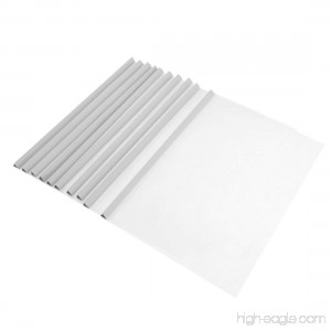 uxcell 10 Pcs Plastic Business Clear Sliding White Bar A4 Paper File Folder Cover - B00G9JP5N8