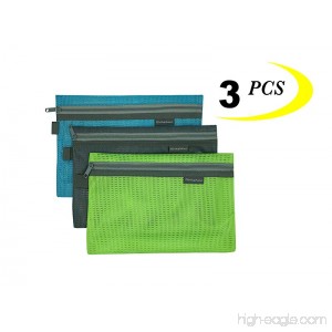 Water-Resistan Zipper Bags 3 PCS A5 Paper File Storage Office Document Bags Document File Pocket Students Files Category Bag Suitable for A5 Paper/3 Pieces - B07B7K12K4