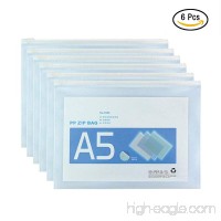 Waterproof Document Holder izBuy Plastic Envelope Sealed Folders Pouch PP Pocket Bags A5 Envelope Paper Holder Organizer Credit Card Cash Coin Coupon Storage Bag 9.8x7.3 Inches 5589 (Blue/6pcs) - B01MFF33UI