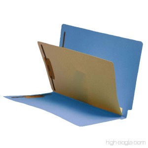 11 Pt. Blue Folders Full Cut End Tab Letter Size 1 Divider Installed (Box of 40) - B00VMM4JU2