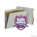 Smead End Tab Pressboard Classification File Folder with SafeSHIELD Fasteners 1 Divider 2 Expansion Letter Size Gray/Green 10 per Box (26800) - B001L1RETM
