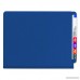 Smead End Tab Pressboard Classification File Folder with SafeSHIELD Fasteners 2 Dividers 2 Expansion Letter Size Dark Blue 10 per Box (26784) - B000E27UDO