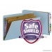 Smead End Tab Pressboard Classification File Folder with SafeSHIELD Fasteners 2 Dividers 2 Expansion Legal Blue 10 per Box (29781) - B001L1RF1Y
