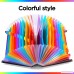 24 Pockets Portable Expanding File Folder Organizer/Thickened Plastic Multicolored A4 Expandable Accordion File Organizer with Colored Labels and 64 Sticky Labels High Capacity Plastic Stand Bag - B07CN22C56