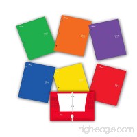 New Generation - One - 4 Pocket Folder / Portfolio   6 PACK   Heavy Duty 3 Hole Punch - Assorted 6 Fashion colors folders UV Glossy Laminated . - B01M5AFQ1X