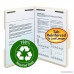 Smead 100% Recycled Fastener File Folder 2 Fasteners Reinforced 1/3-Cut Tab Letter Size Manila 50 per Box (14547) - B00112SBKC
