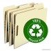 Smead 100% Recycled Fastener File Folder 2 Fasteners Reinforced 1/3-Cut Tab Letter Size Manila 50 per Box (14547) - B00112SBKC