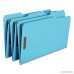 Smead Fastener File Folder 2 Fasteners Reinforced 1/3-Cut Tab Legal Size Blue 50 per Box (17040) - B001AFFHNO