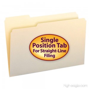 Smead File Folder 1/3- Cut Tab Left Position Legal Size Manila 100 Per Box (15331) - B00006IF2M
