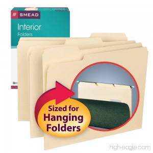 Smead Interior File Folder 1/3-Cut Tab Letter Size Manila 100 per Box (10230) - B00006IF18