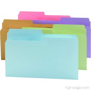 Smead SuperTab File Folder Oversized 1/2-Cut Tab Legal Size Assorted Colors 100 per Box (15906) - B001L1REG0