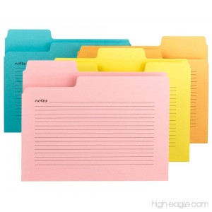 Smead SuperTab Notes Folder Oversized 1/3-Cut Tabs Letter Size Assorted Colors 12 per Pack (11650) - B00PSLU9M0