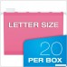 Pendaflex Color Hanging Folders Built-In 1/5 Tab Letter Pink 20/BX (90240) - B00EHOI0PW
