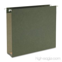 Smead 100% Recycled Box Bottom Hanging File Folder  2" Expansion  Letter Size  Standard Green  25 per Box (65090) - B000FDR3K2