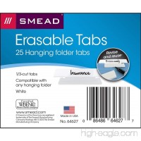 SMEAD Erasable Hanging Folder Tabs  1/3 Tab  3 1/2 Inch  White  25/PK (64627) - B00AHV7MNA