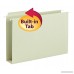 Smead FasTab Box Bottom Hanging File Folder 1/3-Cut Built-in Tab 2 Expansion Legal Size Moss 20 per Box (64301) - B002MPPB6Y