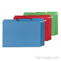 Smead FasTab Hanging File Folder  1/3-Cut Built-In Tab  Legal Size  Assorted Colors  18 Per Box (64153) - B00607V1MI