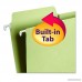 Smead FasTab Hanging File Folder 1/3-Cut Built-In Tab Letter Size Moss 20 per Box (64082) - B0013COEEW
