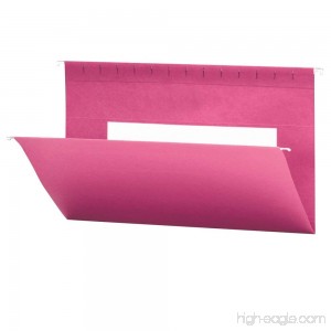 Smead Hanging File Folder with Interior Pocket Legal Size Dark Pink 25 per Box (64479) - B007Z7R0V8