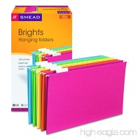 Smead Hanging File Folder with Tab  1/5-Cut Adjustable Tab  Legal Size  Assorted Primary Colors  25 per Box (64159) - B00006IF4Q