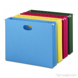 Smead Hanging File Pocket 3-1/2 Expansion Letter Size Assorted Colors 4 per Pack (64290) - B000GRA91W