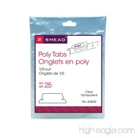 Smead Poly Tab  1/5-Cut  Clear  25 Per Pack (64600) - B0006Z3LCS