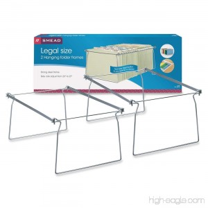Smead Steel Hanging Folder Frame Legal Size Gray 2 per Pack (64873) - B000J0B79Y