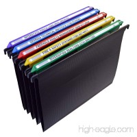 Ultimate Office Executive PolyMagniFiles V-Bottom (Set of 5)  Letter Size  Black Folder (w/Colored Lenses) - B079RN9HQV