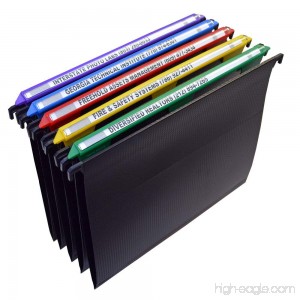 Ultimate Office Executive PolyMagniFiles V-Bottom (Set of 5) Letter Size Black Folder (w/Colored Lenses) - B079RN9HQV