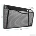 Wall File Holder Organizer By Mindspace Hanging Single Pocket | The Mesh Collection Black - B078P4MXSH