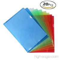 20 PCS Project folders Plastic sleeves  Clear Document Folder Copy Safe Project Pockets US Letter/A4 Size Set of 20 in 5 assorted Colors (Yellow Green Blue white Red) - B07CWBGPQ9