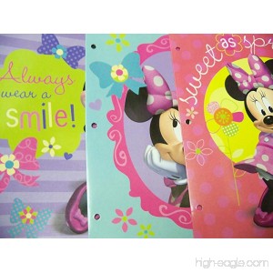 3 Pk Disney Minnie Mouse Assorted 2-pocket Portfolio Folder - B013GX3FYK