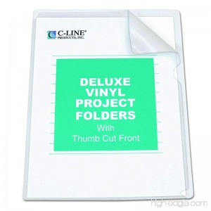 C-Line Deluxe Super Heavyweight Non-Glare Vinyl Project Folders Letter Size Clear 50 per Box (62138) - B0006HWAT6