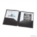 Comix Pocket Folder 2 Pocket Letter Size Poly File Portfolio Folder with 3-Hole Punch - 24 Pack (A2140) (Black) - B0793KHHYB
